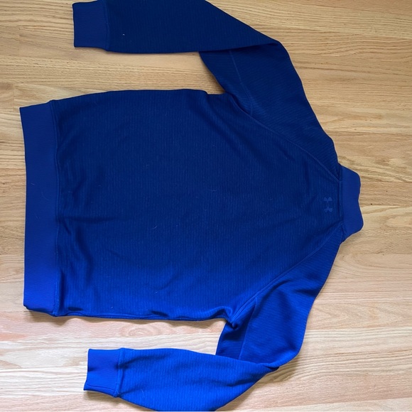 Under Armour Men’s Cold Gear Sweater Quarter Zip Pullover Royal Blue Medium - Picture 2 of 3